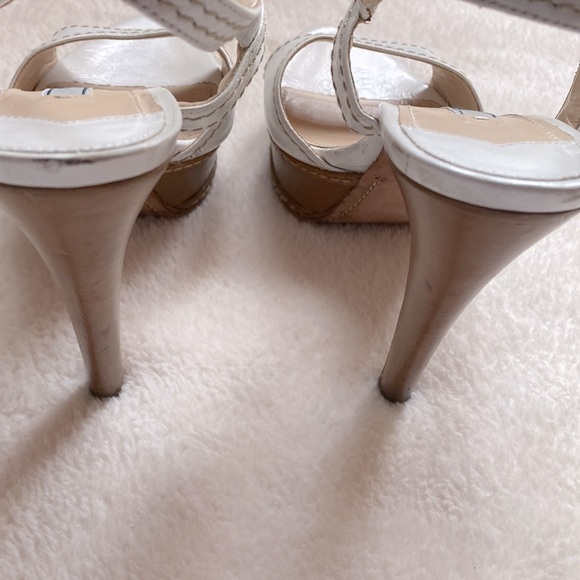 Authentic Prada White Ankle Strap Heels size 38 - Picture 13 of 16
